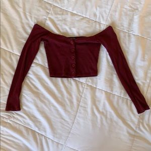 Fashion Nova off the shoulder crop top